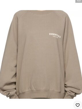 Essentials Men's Crewneck Sweatshirt in Brown